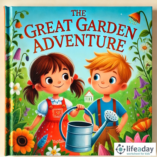 การ์ตูนสำหรับเด็ก ในรูปแบบ นิทานการ์ตูนสองภาษา เรื่อง The Great Garden Adventure